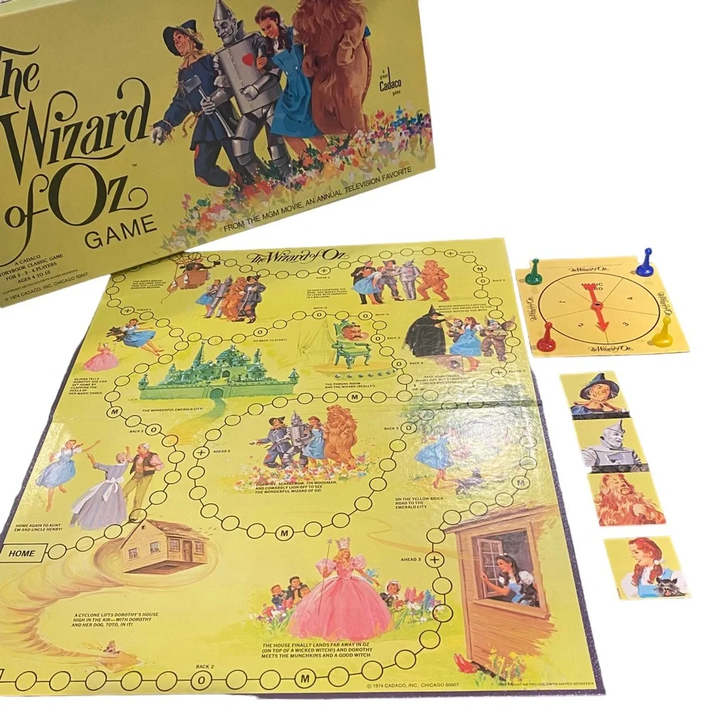 Vintage THE WIZARD OF OZ Board Game 1974 Cadaco No. 406 MGM Made In USA - Picture 2 of 7